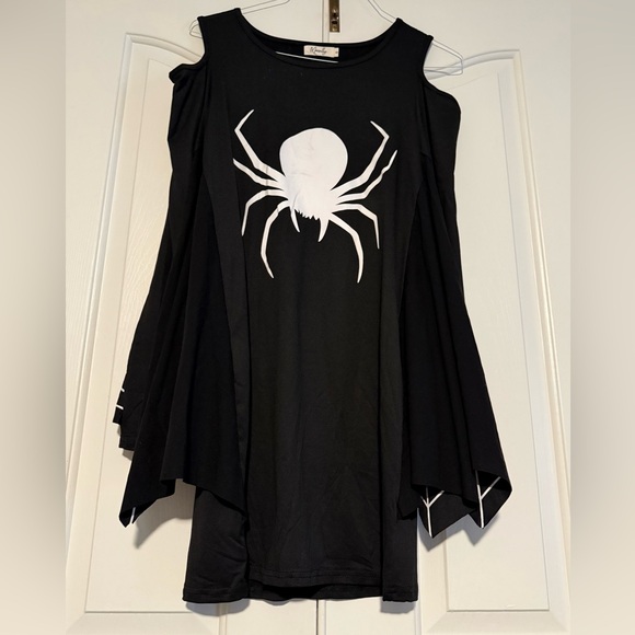 Black Spider Web Dress-Halloween costume - Picture 3 of 4